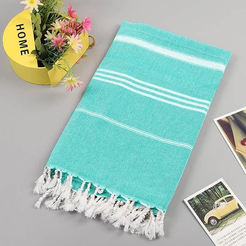 FEBE Beach Towel Bath Towel Green Cotton 180 x 80