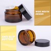 Pack of 10 Cream Containers, Amber Glass Empty Cream Jars,