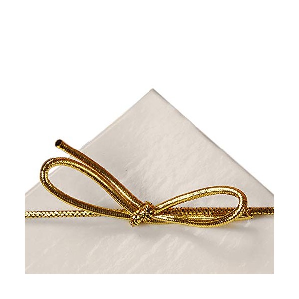 22 Inch Gold Metallic Stretch Loops with Bows (200)