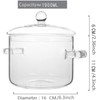 Glass Saucepan with Cover, 64 oz Stovetop Cooking Pot with