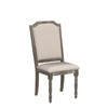 Roundhill Furniture Ferran Wood Pedestal Dining Chair, Reclaimed Gray Set