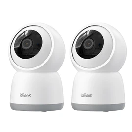 ieGeek 2K Indoor Security Camera, 5G/2.4G WiFi Pet Cameras for Home Security, 360° Dog Cam w/Auto Tracking, Smart Motion Detection, Phone App, Baby Monitor, 3MP Night Vision, Works with Alexa(2 Pack)