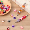 Sibba 80 Pcs Beadable Keychain Making Kit, Metal Sliver Blank