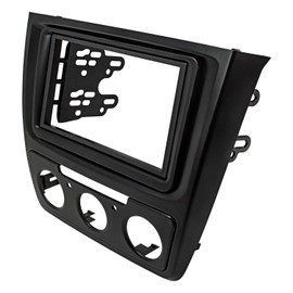 tomzz Audio 2450-026 Double DIN Radio Faceplate Compatible with Skoda Yeti 5L from 2009 Black Car with Manual Air Conditioning