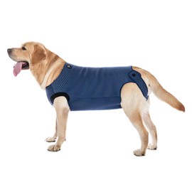 COODEO Dog Surgery Recovery Suit, Waterproof Recovery Suit for Dogs, Surgery Suit for Wounds Protect, Cone Alternative After Surgery, Dog Onesie for Surgery Female or Male (Blue, 3XL)