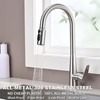 Metal Kitchen Faucet Head Replacement, 3-Function Pull Down Spray Head
