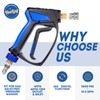 TOOLCY Short Pressure Washer Gun with Swivel, 3/8" QC Inlet