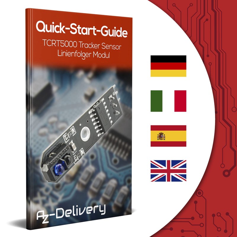 AZDelivery TRCT5000 IR Infrared Lines Follower Obstacle Avoidance Module Compatible