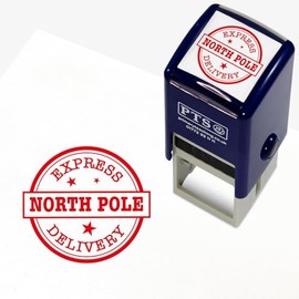 1 North Pole Express Delivery Christmas List Message Xmas Festive Children Pupils Note to Santa Claus School Stamper 25mm Primary Teaching Services