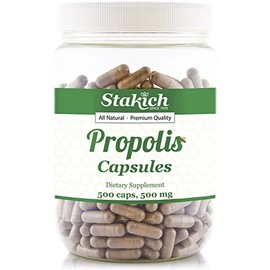 Stakich 500 mg Capsules (Propolis Capsules 500 mg (500 Count))