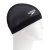 Speedo SE12050 SE12050 Logo Mesh Cap Swim Cap (Black, L)
