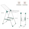 slieton Clothes Drying Rack, Foldable Metal Laundry Rack, Space-Saving Free-Standing