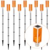Macarrie 9 Packs Solar Powered Driveway Markers Lights Reflective Driveway