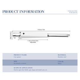 Bailinks Pack of 2 Adjustable Jar Opener, Can and Bottle Opener, Multifunctional Lid Opener for Screw Jars, for Seniors and Arthritis Patients (White)