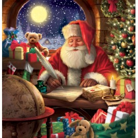 Northcott - Letters To Santa - 43" X 44.5" Santa  Panel - Blue/Multi