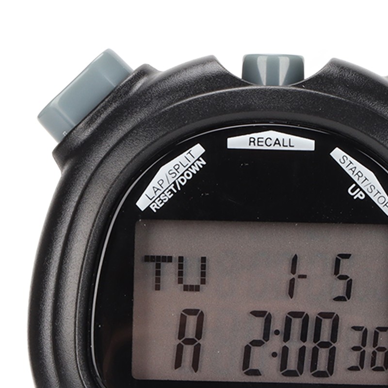 Electronic Stopwatch Multifunctional 2 Lines Show Digital Sports Timer for