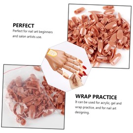WOONEKY 300pcs Manicure Practice Fake Nails Training Tips for Nail Art for Beginners and Professionals for Gel Applications
