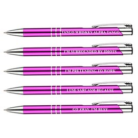 Paul Clover 5 Pack of Funny Ballpoint Pens - Funky Stationery Quirky Gift, A Gift for friends & family, Retirement & Work