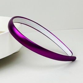 Purple Headband for Women Girls Thin Headband Satin Hair Bands Cute Purple Headpiece Hair Accessories