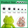 TOAOB 172pcs Sew On Googly Wiggle Eyes Buttons 8mm to