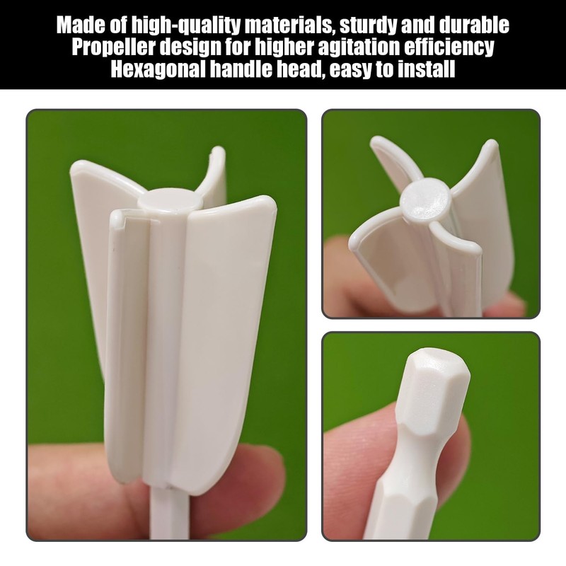 4 Piece Paint Mixing Paddle and 3 Piece Stirrer Extension