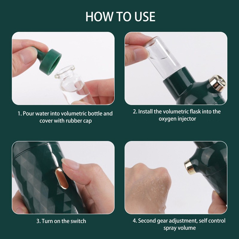 Oxygen Hydration Injector Portable Household Oxygen Airbrush Sprayer Skin Moisturizing