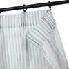 Coastal Bathroom Window Curtains,Short Privacy Sheer Linen Light Blue Striped