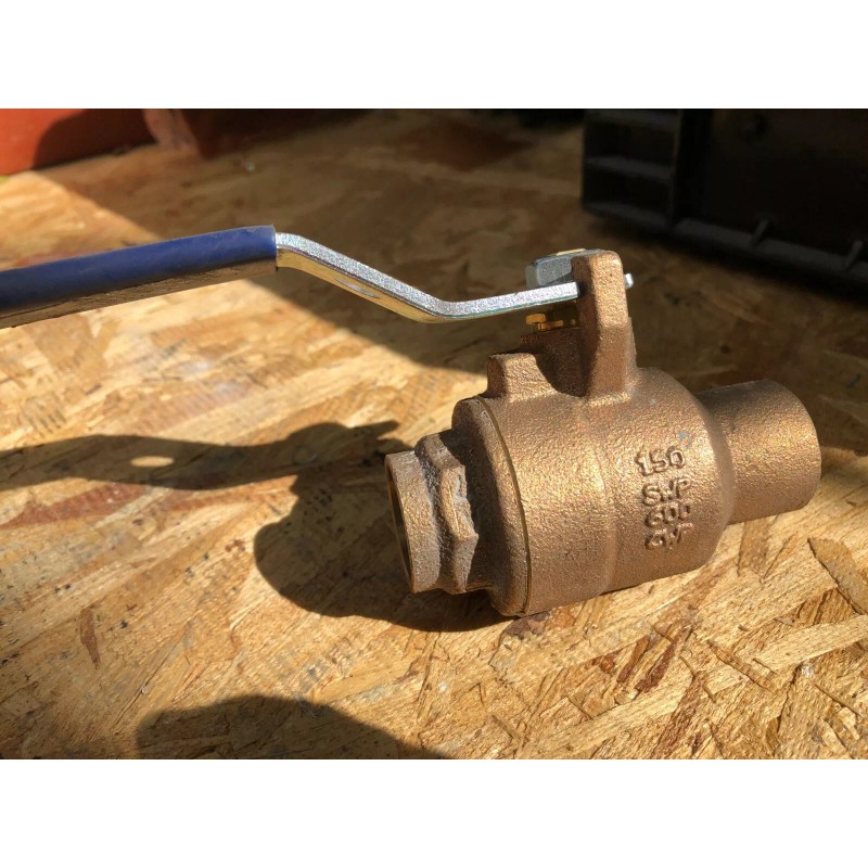 NIBCO 3/4 INCH NIBCO BRONZE BALL VALVE WITH SOLDER ENDS