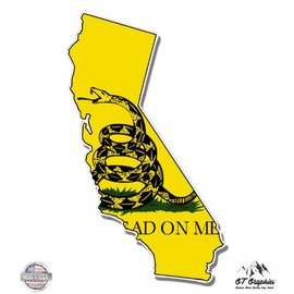 GT Graphics California Gadsden Flag Snake Don't Tread on Me - 12" Vinyl Sticker Waterproof Decal