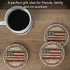 Thirstystone Americana Natural Sandstone Coaster 4 Pack Eco-Friendly, Absorbent, Easily