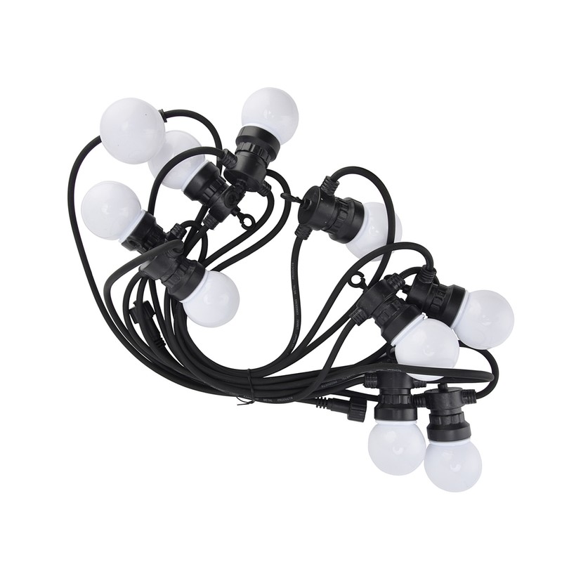 G50 Bulb String Light 5M 10LED White Globe Bulb Decorative