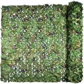 iunio Camouflage Netting, Camo Netting Camouflage Net Bulk Roll Army Camouflage Netting Lightweight Camo Net for Decorations, Hunting, Camping, Shooting, Car Cover, Sunshade(Woodland 1.5Mx3M)