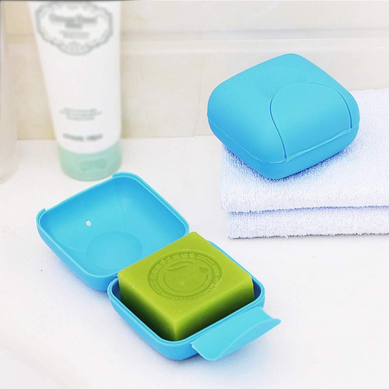 2 PCS Travel Soap Box Waterproof and Leakproof Square Small