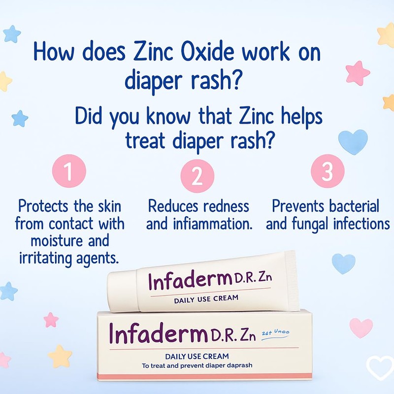 Infaderm Diaper Rash Cream for Baby – Fast Relief, Gentle