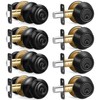 4 Sets Entry Door Knob and Single Cylinder Deadbolt Combo