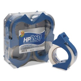 Duck 0007725 HP260 Packaging Tape w/Dispenser, 1.88-Inch x 60yds, 3-Inch Core, 4/Pack