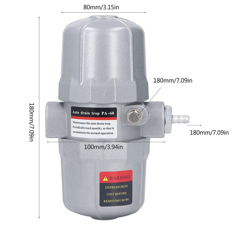 Jeffergarden Zero Gas Consumption Auto Drain Trap Water Pneumatic Screw