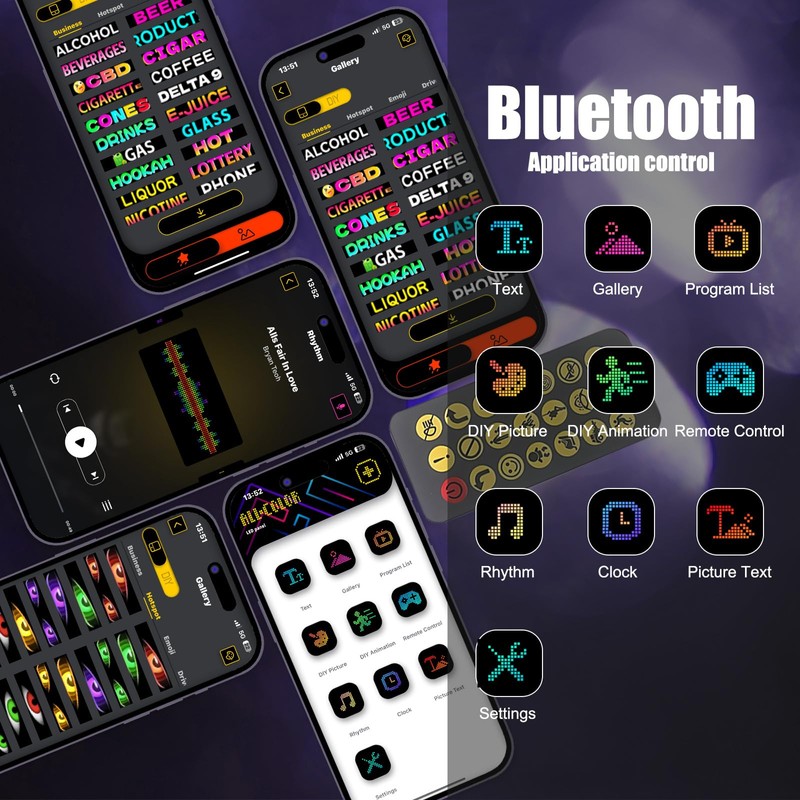 AMFUN Devil Eyes Light for Trucks and Cars,Full Color Dynamic