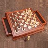 AMEROUS 12.8'' Magnetic Wooden Chess Set / 2 Built-in Storage