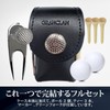 Golf Ball Case, Ball Pouch, Cowhide Leather, 5 Piece Set,