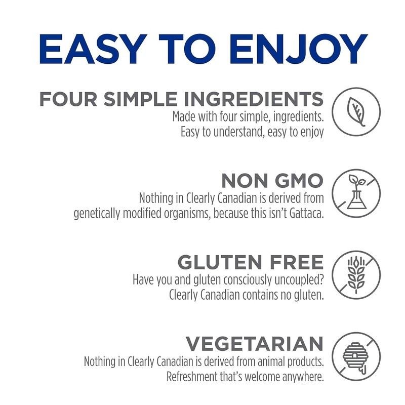 Clearly Canadian Sparkling Flavored Water, 11 oz Glass Bottles –