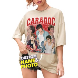 JIX & JOKY Custom Bootleg Rap Tee Shirts Custom Girlfriend Shirt for Boyfriend Custom face on Shirt Custom Shirts with Pictures Custom Rap t Shirts for Men Women Valentine Christmas