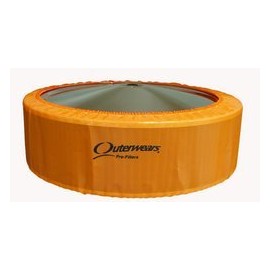 NEW OUTERWEARS COVER FOR 14" O.D. X 5" TALL AIR FILTERS, ORANGE PRE-FILTER, 411-335 411-385 K&N E-3760 AFE 18-11406 18-11426 18-21403 18-31425 GREEN 2071, LATE MODELS MODIFIEDS STREET STOCKS