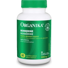 Organika Berberine - High Potency, Cholesterol and Glucose Metabolism Support, Helps Maintain Cardiovascular Health - 60vcaps
