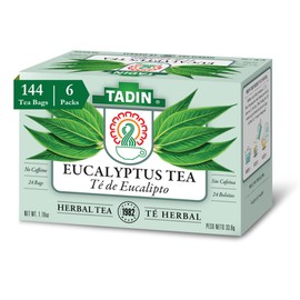 Tadin Eucalyptus Tea, Herbal Tea, Caffeine Free, 24 Tea Bags Per Box, Pack of 6