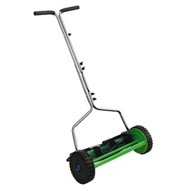 Folconroad 14-Inch 5-Blade Push Reel Lawn Mower, Manual Reel Push Mower, Walk-Behind Lawn Mowers, 5-Position Cutting Height Adjustment for Garden, Yard and Field, Suitable for 1-3 Inches of Grass