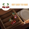 Healvian 1 Pair Aesthetic Cherry Earrings for Women Zircon Studs