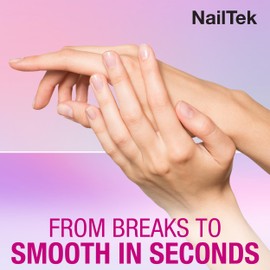 Nail Tek Crystal File - Glass Nail File with Case, Durable & Gentle for Natural Nails, Travel-Friendly Design, Fuchsia, Mini 3"