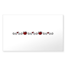 CafePress Tulips Border Sticker Rectangle Bumper Sticker Car Decal