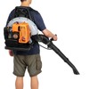 65CC Backpack Leaf Blower Gas Powered 850CFM 4.3HP 2 Stroke Grass Lawn Blower Air Cooling Gasoline Backpack Grass Blower with Air-Cooled,Snow Blower for Efficient Lawn & Debris Clearing